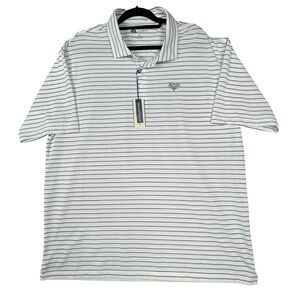 NWT Onward Reserve Performance Pickleball Tourney Stripe Pique Polo - Sz XXL